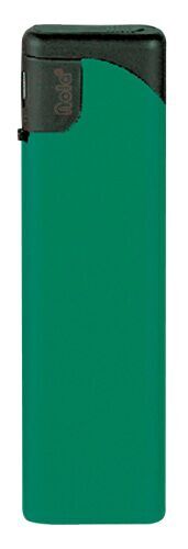 Nola 2 briquet électronique vert, rechargeable corps mat vert, capuchon noir, poucier noir