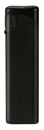 Nola 2 Elektronik Feuerzeug schwarz nachfüllbar matt schwarz, Kappe und Drücker schwarz