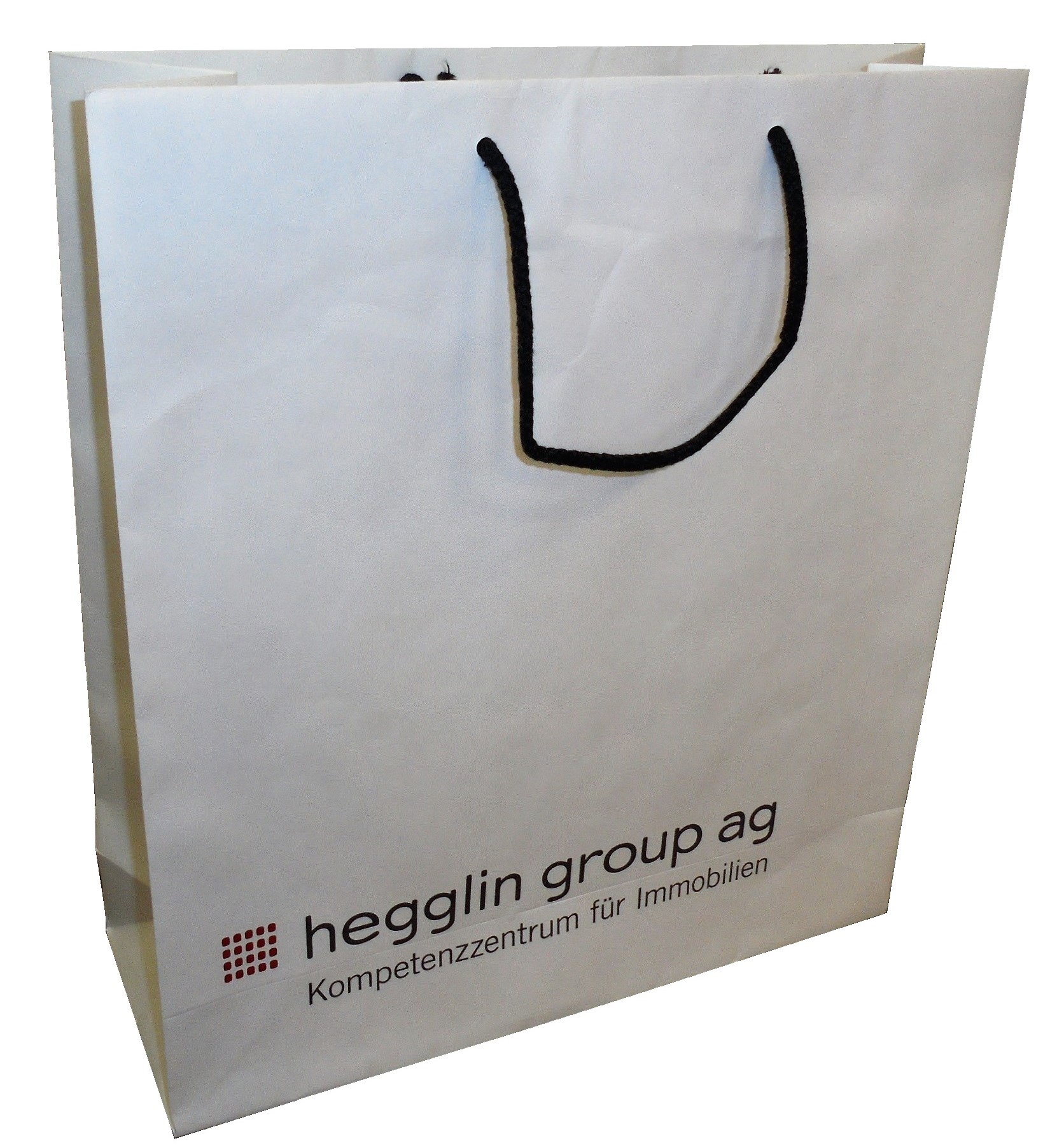 Paper bag BASIC white 7 120gr kraft paper - 35x12x39 cm - 1-colour