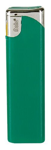 Nola 2 briquet électronique vert, rechargeable corps HC vert, capuchon chrome, poucier chrome