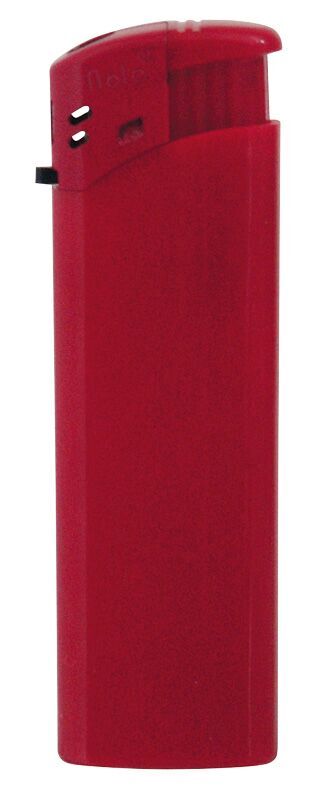 Nola 9 briquet électronique rouge, rechargeable corps HC rouge, capuchon rouge, poucier rouge