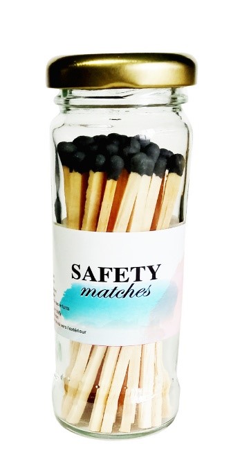 Matches in a glass bottle 127x42 mm Content approx. 40 long sticks
