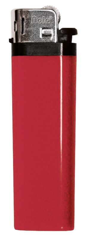 FLINT lighter Nola 7 HC red, disposable body HC red, cap chrome, pusher black