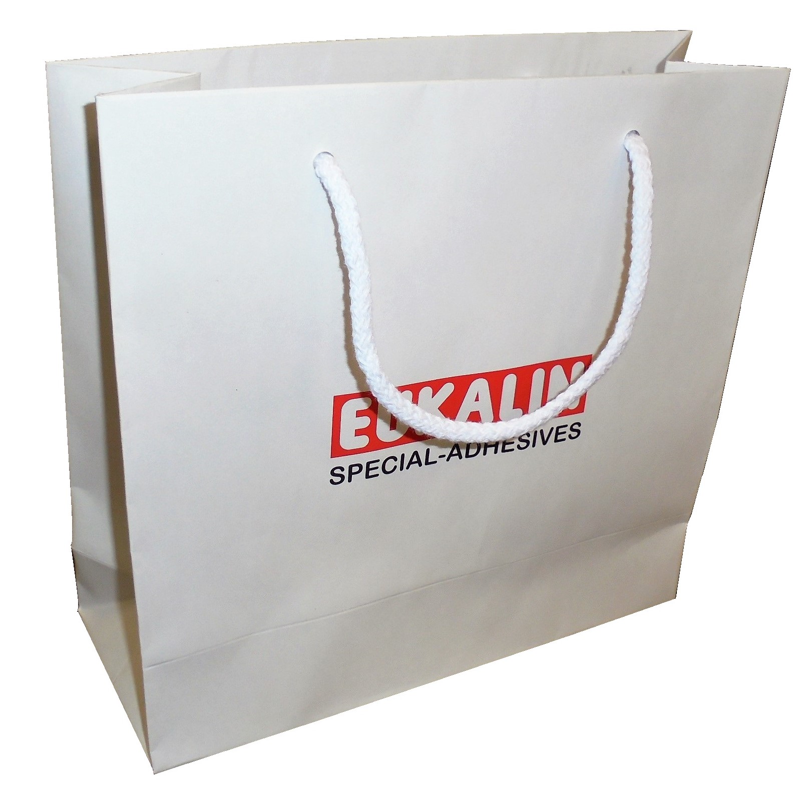 Paper bag BASIC white 4 120gr kraft paper - 24x9x23 cm - 1-colour